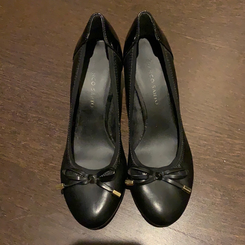 Franco Sarto Black Heels with Bow